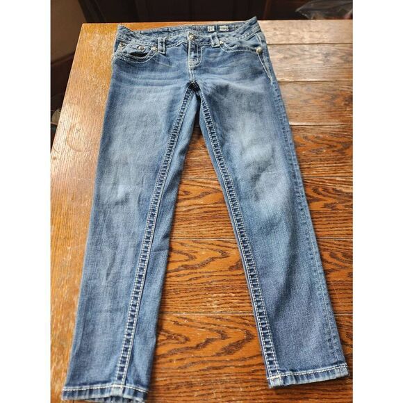 Miss Me blingy pocket  signature ankle skinny jeans sz 28x27 - Picture 3 of 6